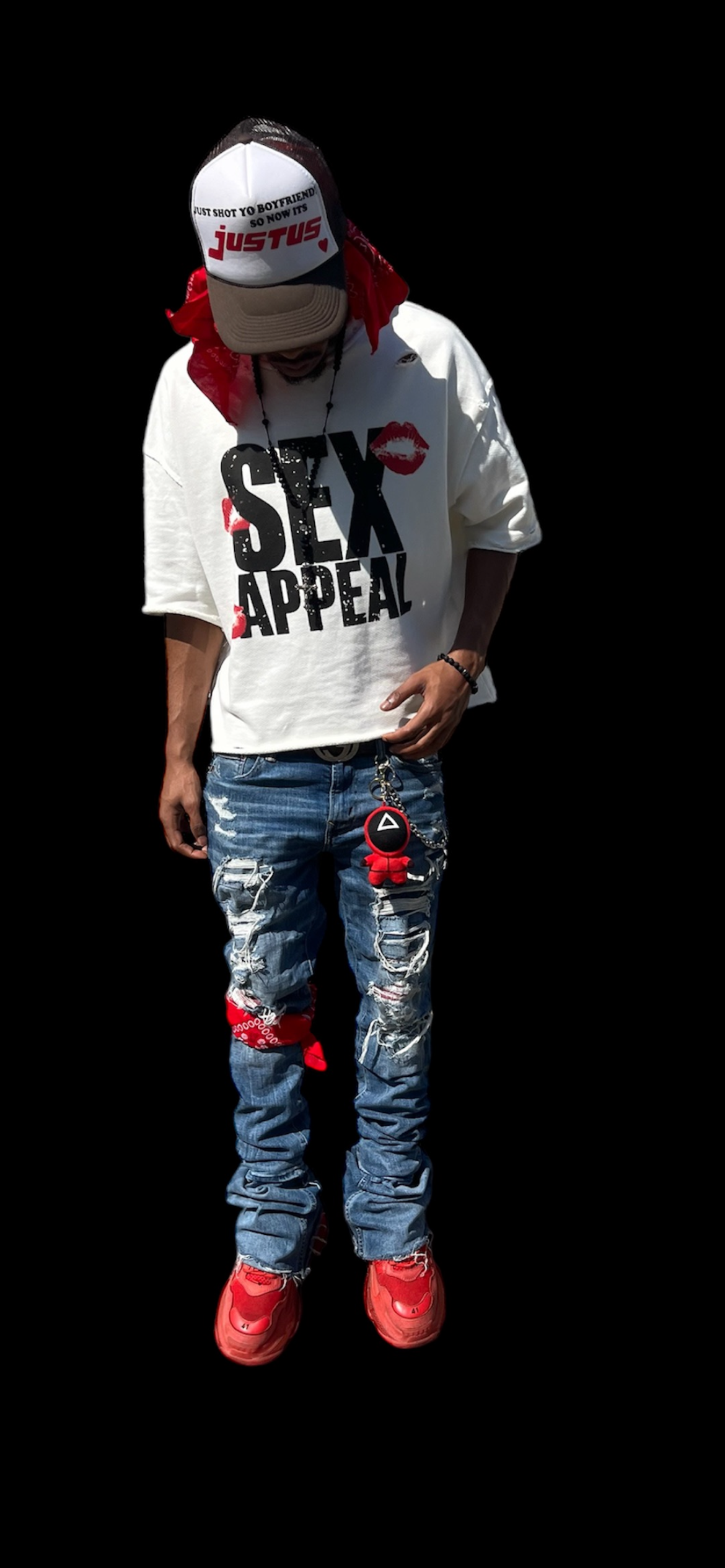 Sex Appeal Distressed Crop Mens